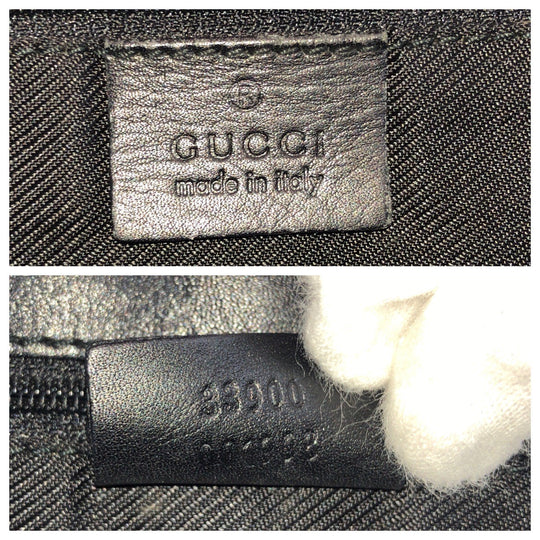 GUCCI Shoulder Bag 33900 GG canvas Black GoldMetal One Shoulder Bag Women Used Authentic