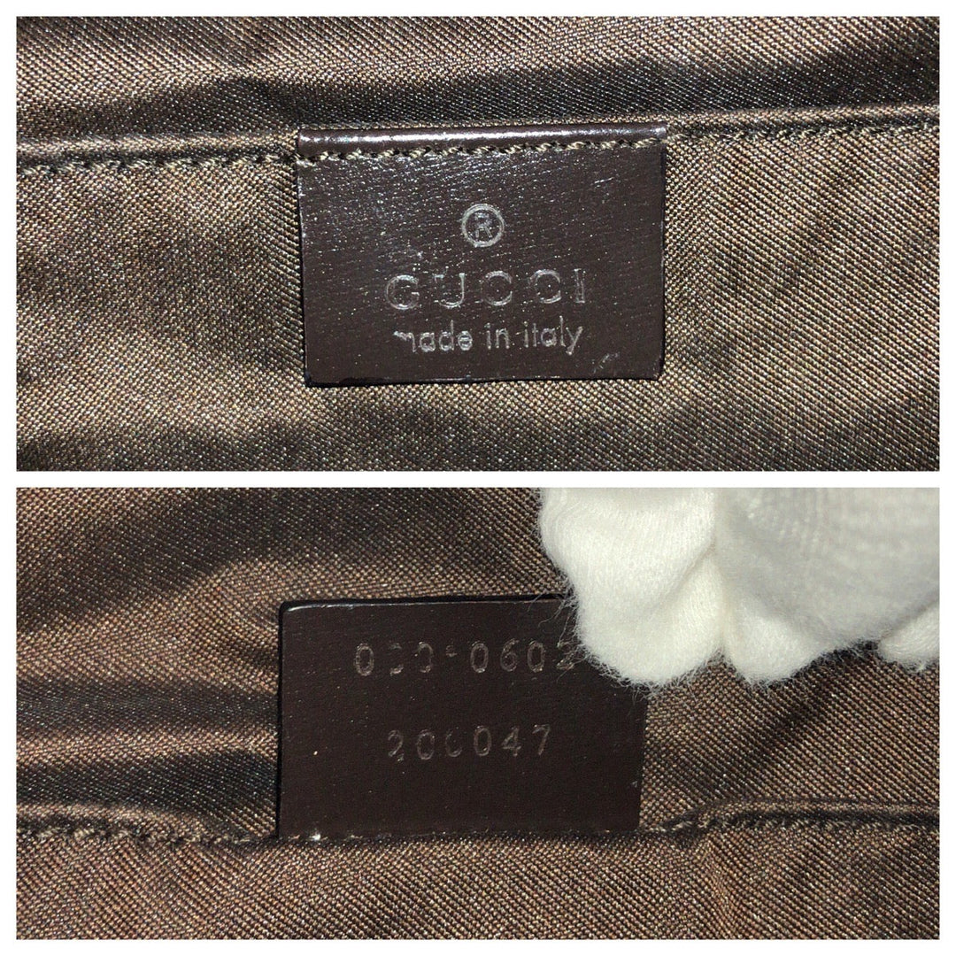 GUCCI Shoulder Bag 000 0602 Suede Brown Silver Metal One Shoulder Bag Women Used Authentic