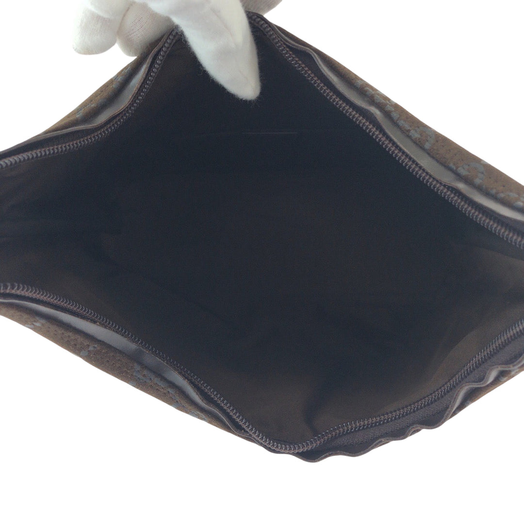 GUCCI Shoulder Bag 000 0602 Suede Brown Silver Metal One Shoulder Bag Women Used Authentic