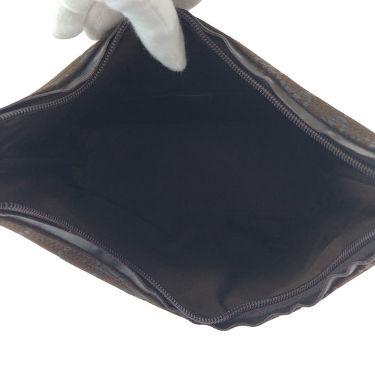 GUCCI Shoulder Bag 000 0602 Suede Brown Silver Metal One Shoulder Bag Women Used Authentic