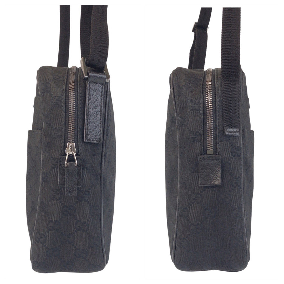 GUCCI Shoulder Bag 122759 GG canvas Black black Shoulder Bag Pochette Women(Unisex) Used Authentic