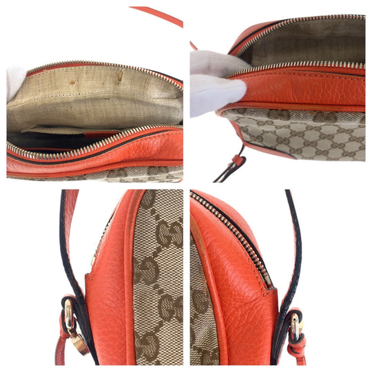 GUCCI Shoulder Bag 449413 GG canvas Orange