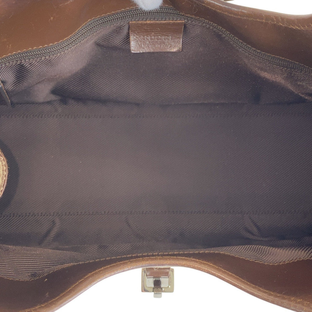 GUCCI Shoulder Bag 002 1067 GG canvas Beige Brown SilverMetal Jackie