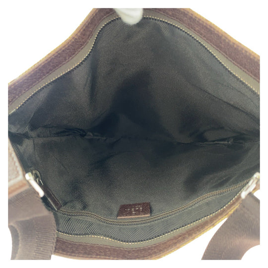 GUCCI Shoulder Bag 122791 GG canvas, leather Beige brown Shoulder Bag Messenger bag Women Used Authentic