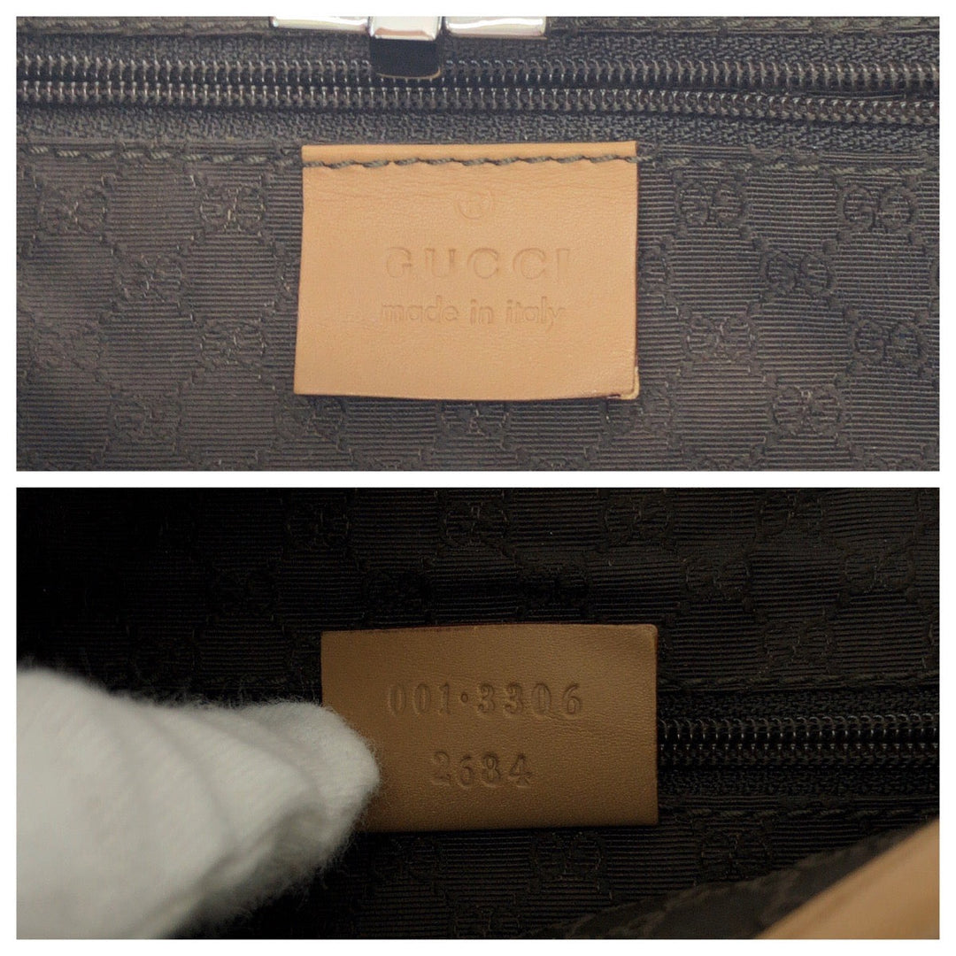 GUCCI Shoulder Bag 001 3306 Suede Camel Brown SilverMetal One Shoulder Bag Jackie Women Used Authentic