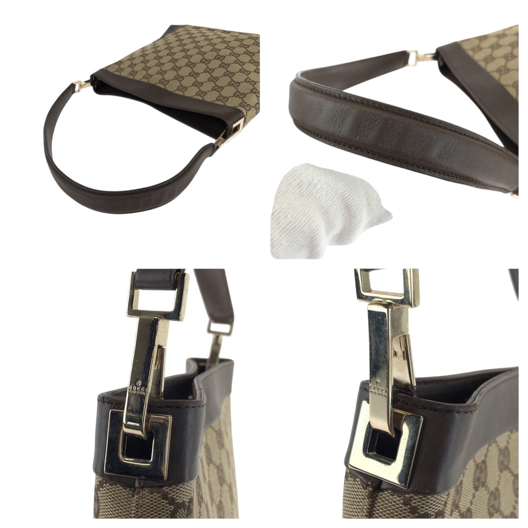 GUCCI Shoulder Bag 001 4231 GG canvas Brown One Shoulder Bag Women Used Authentic