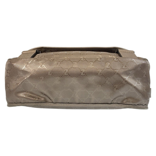 GUCCI Shoulder Bag 201732 PVC Metallic Brown SilverMetal Shoulder Bag Messenger bag GG implementation Women Used Authentic