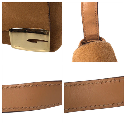 GUCCI Shoulder Bag 001 3444 1812 Harako Camel Gold Metal
