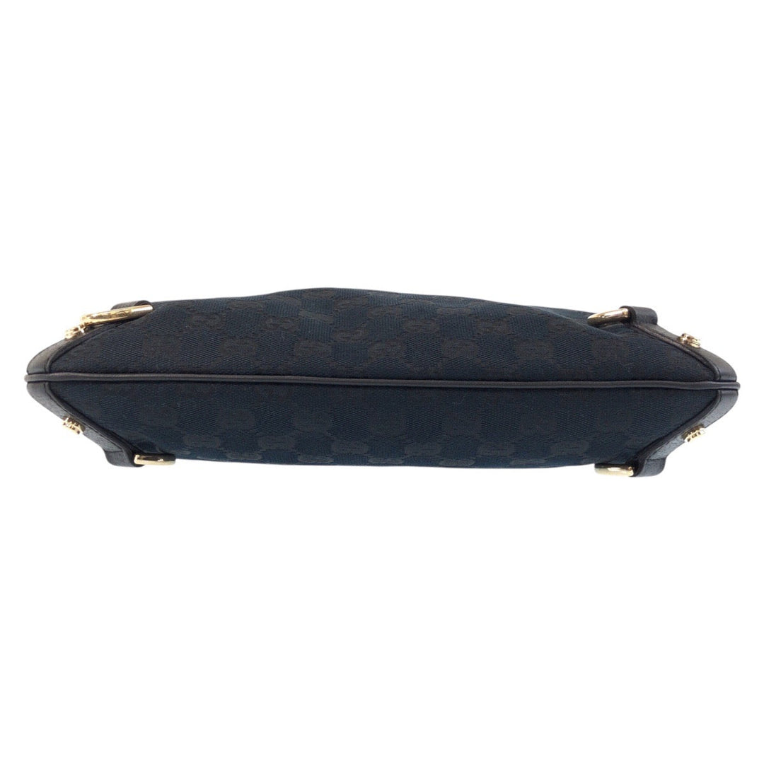 GUCCI Shoulder Bag 131326 GG canvas, leather black Shoulder Bag Messenger bag Abbey Women Used Authentic