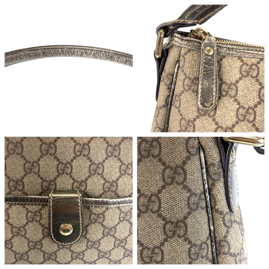 GUCCI Shoulder Bag 189898 GG Supreme Canvas beige