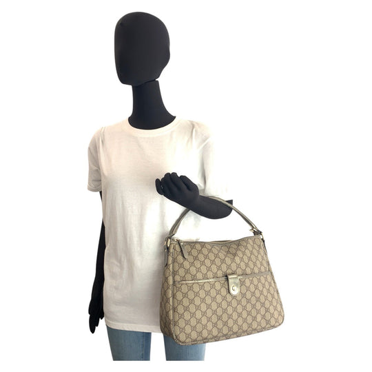 GUCCI Shoulder Bag 189898 GG Supreme Canvas beige