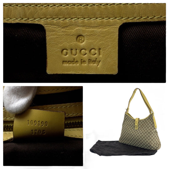 GUCCI Shoulder Bag 109190 GG canvas beige New Jackie