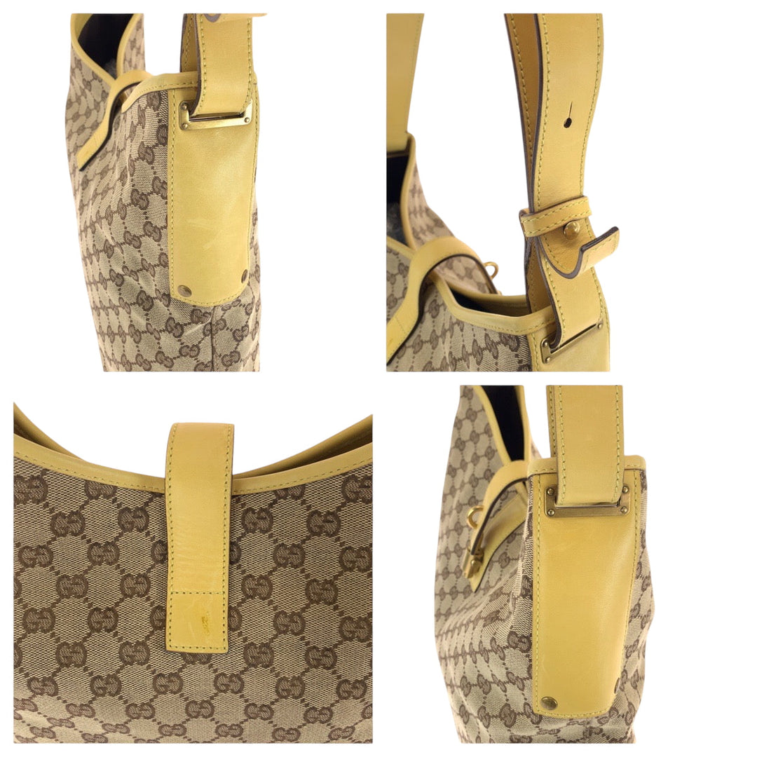 GUCCI Shoulder Bag 109190 GG canvas beige New Jackie