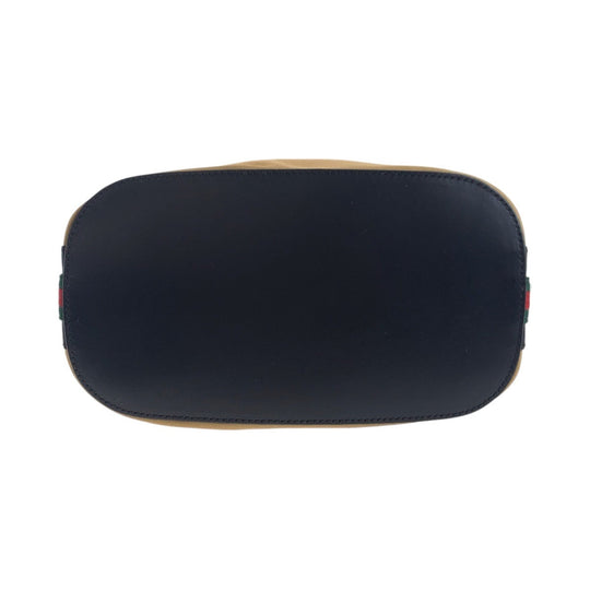 GUCCI Shoulder Bag 001 4286 Canvas, Leather beige Sherry line Women Used Authentic