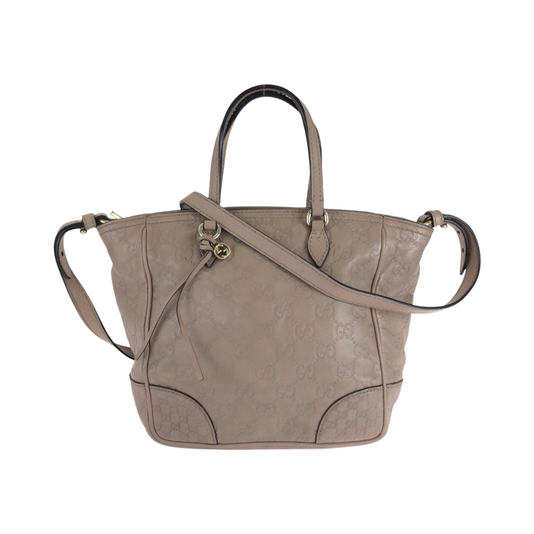 GUCCI Shoulder Bag 353132 leather pink Shoulder Bag Handbag 2way Guccisima Women Used Authentic