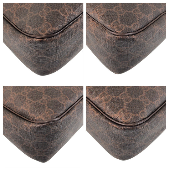 GUCCI Shoulder Bag 264219 GG Supreme Canvas Brown Gold Metal Shoulder Bag Messenger bag Women Used Authentic
