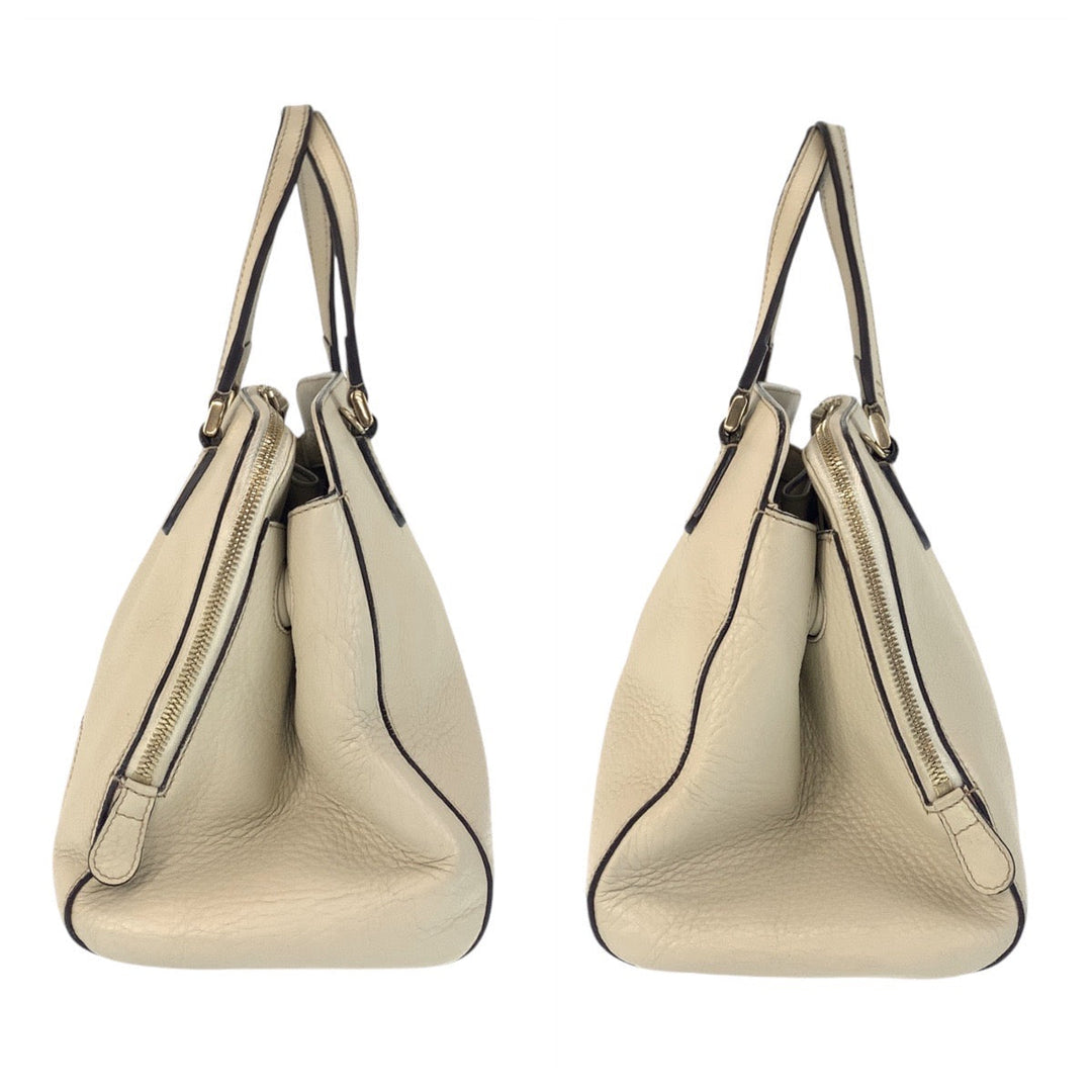 GUCCI Handbag leather white Interlocking