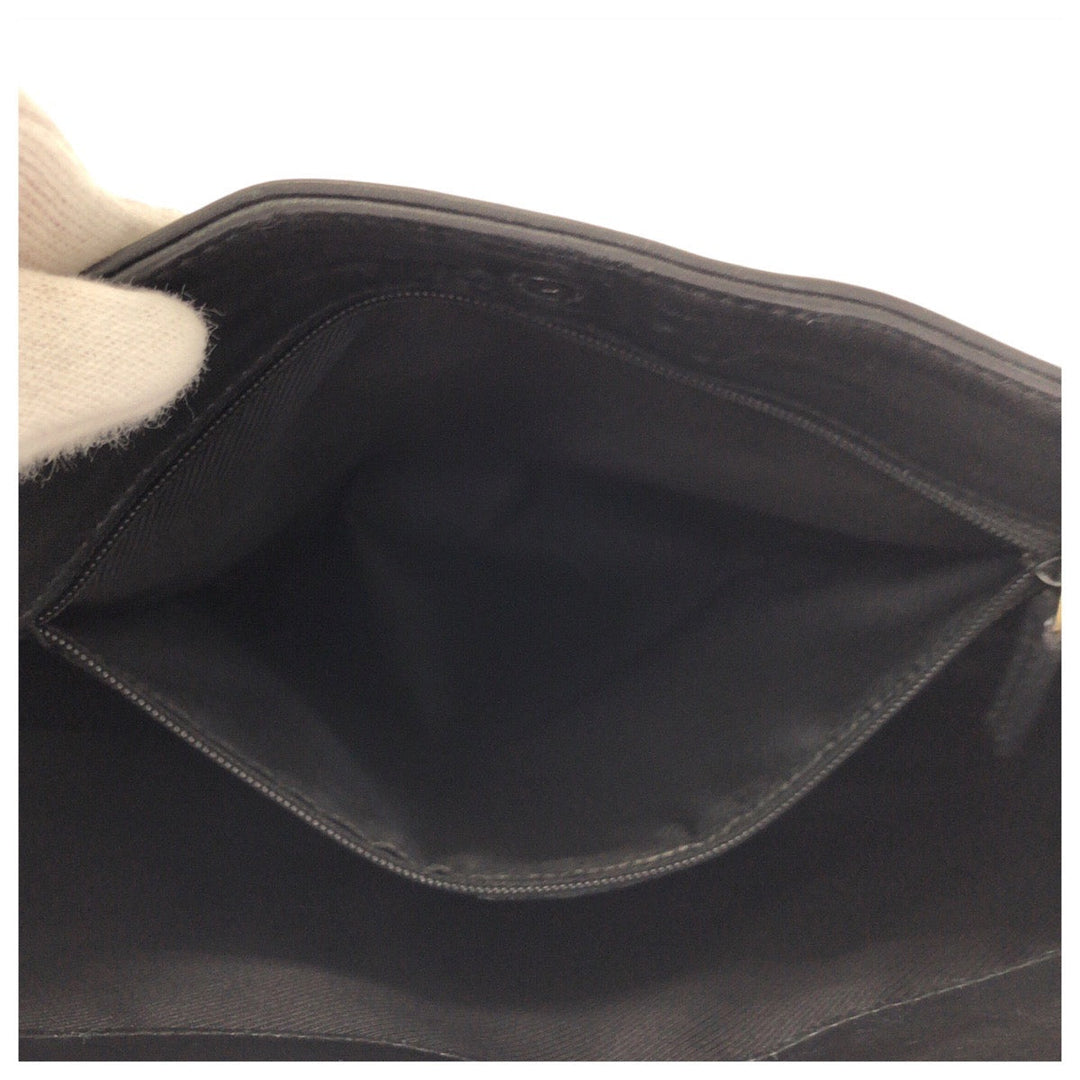 GUCCI Shoulder Bag 001 4231 GG canvas, leather black Women Used Authentic