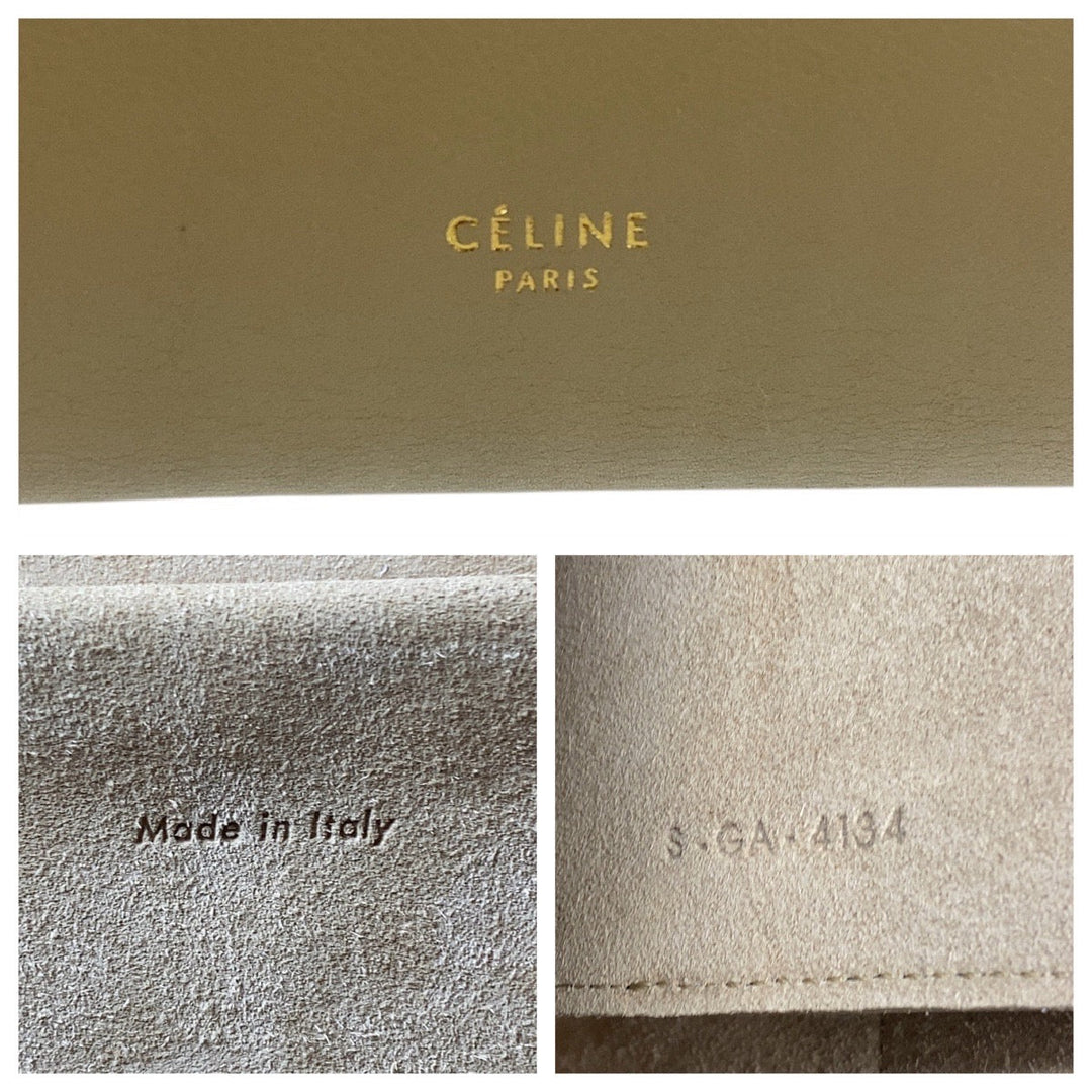 CELINE Shoulder Bag leather beige Belt bag