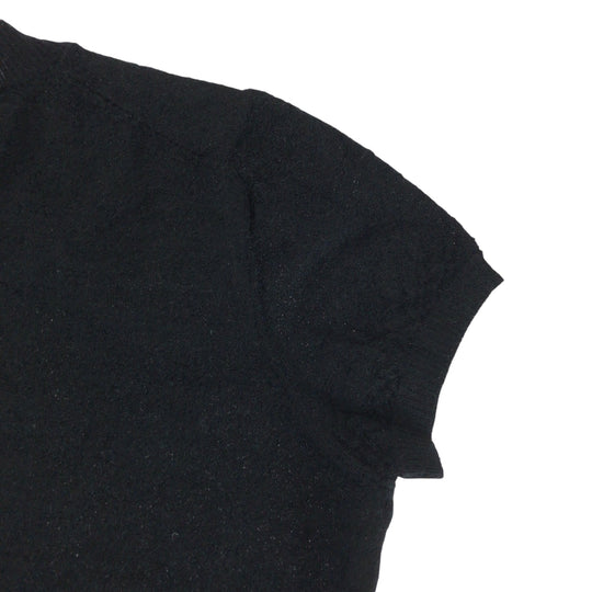 CHANEL Short sleeve T-shirt P50076K06342 cashmere black COCO Mark Pearl 38