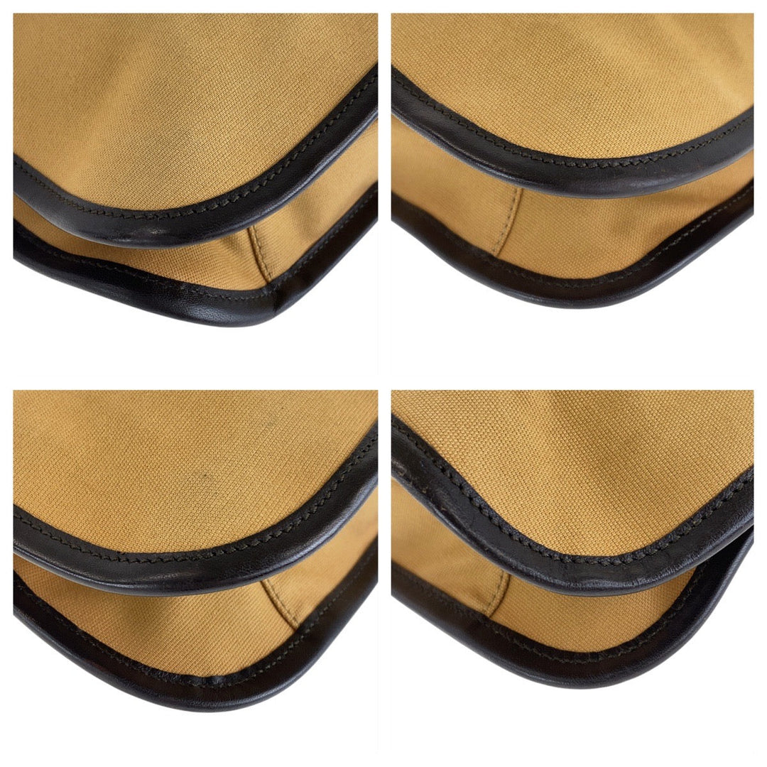 GUCCI Shoulder Bag 001 4321 canvas beige Sherry line Women Used Authentic