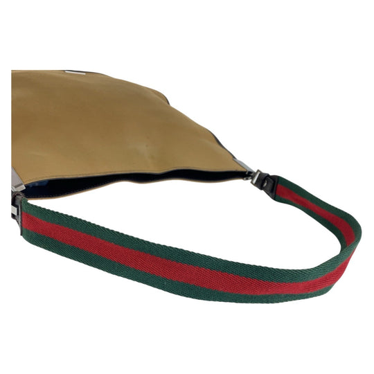 GUCCI Shoulder Bag 001 4321 canvas beige Sherry line Women Used Authentic