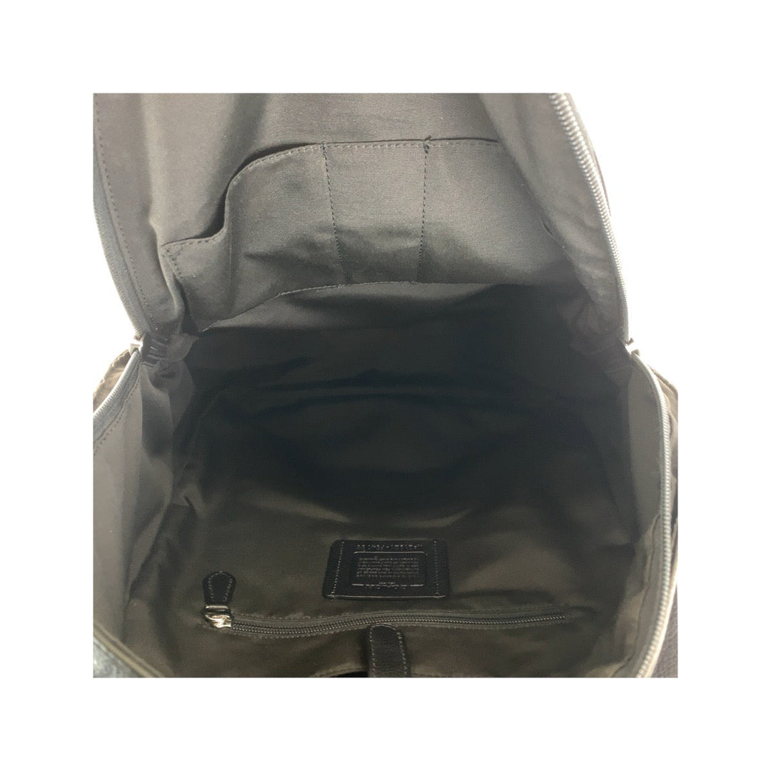 COACH Backpack 54786 leather Black SilverMetal Backpack Backpack mens Used Authentic