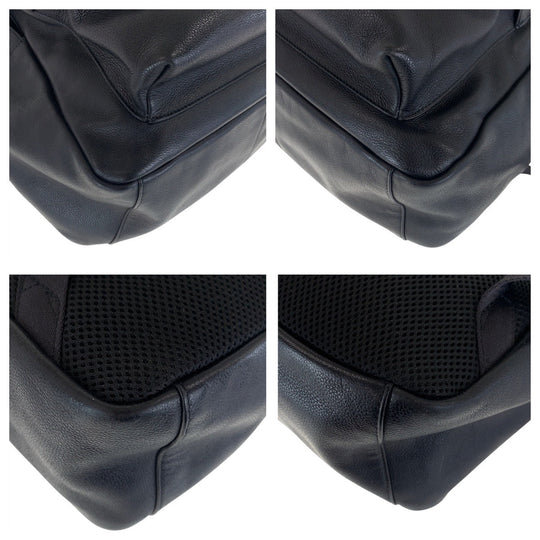 COACH Backpack 54786 leather Black SilverMetal Backpack Backpack mens Used Authentic