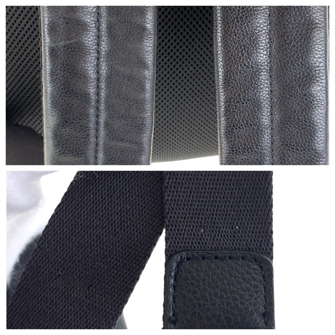 COACH Backpack 54786 leather Black SilverMetal Backpack Backpack mens Used Authentic