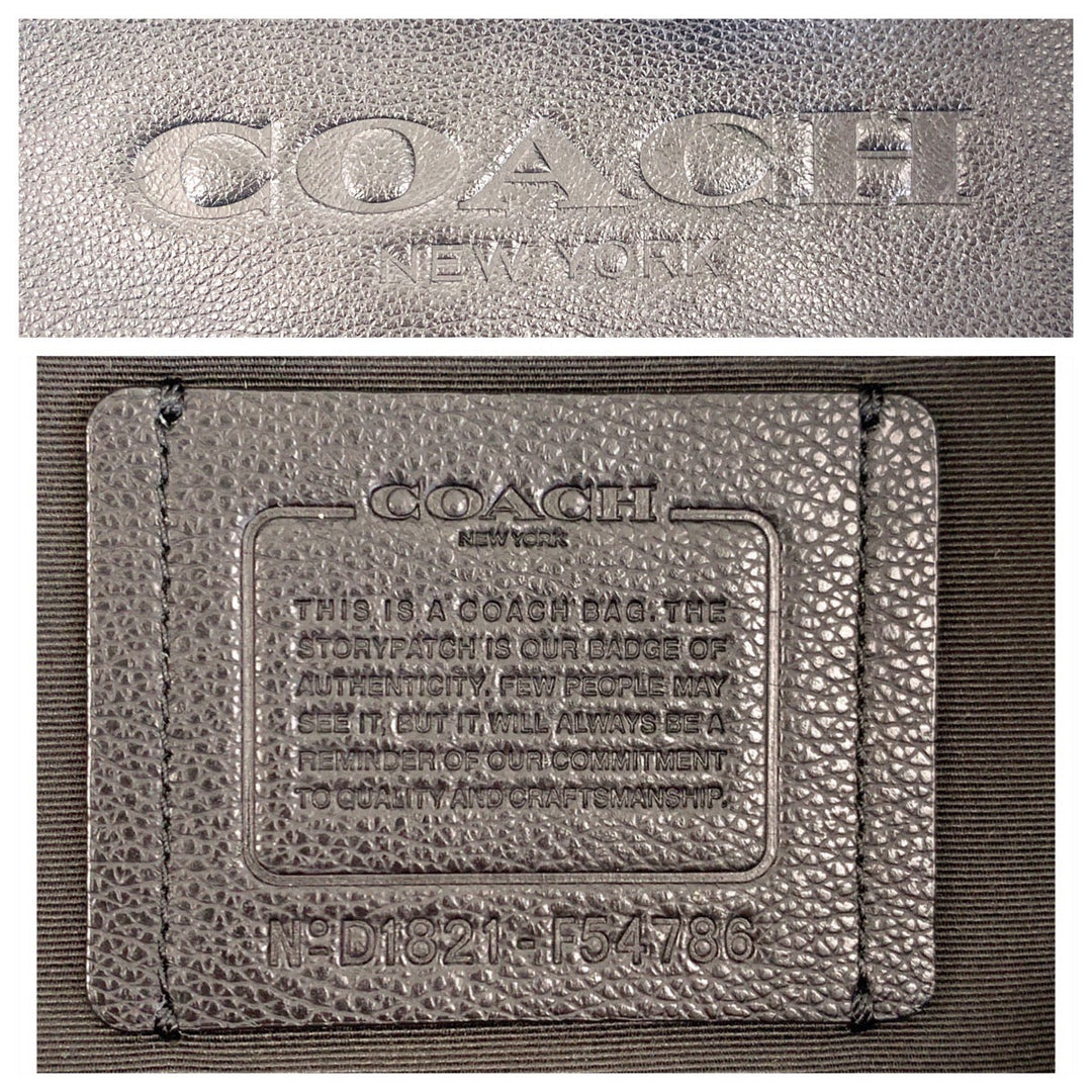 COACH Backpack 54786 leather Black SilverMetal Backpack Backpack mens Used Authentic