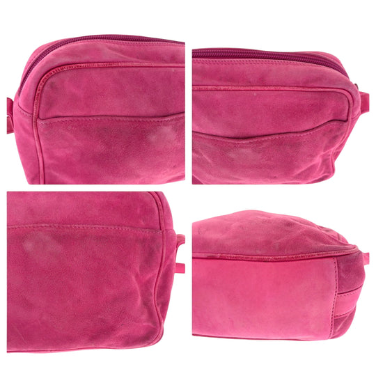 GUCCI Shoulder Bag 007 3444 0221 Suede pink Shoulder Bag pochette Old Gucci Horsebit Women Used Authentic