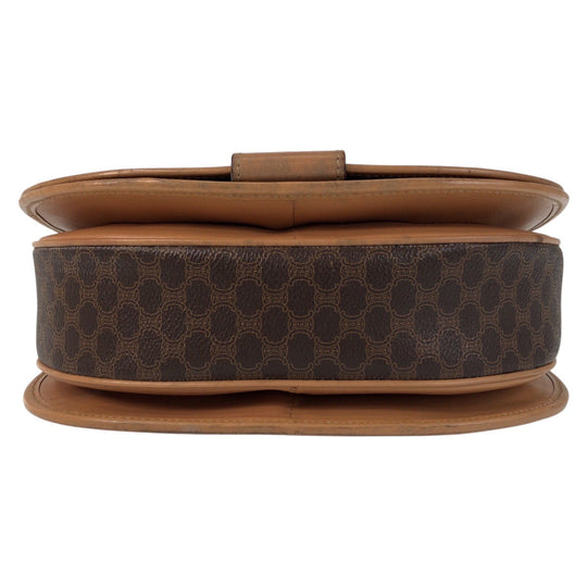 CELINE Shoulder Bag PVC Brown Macadam
