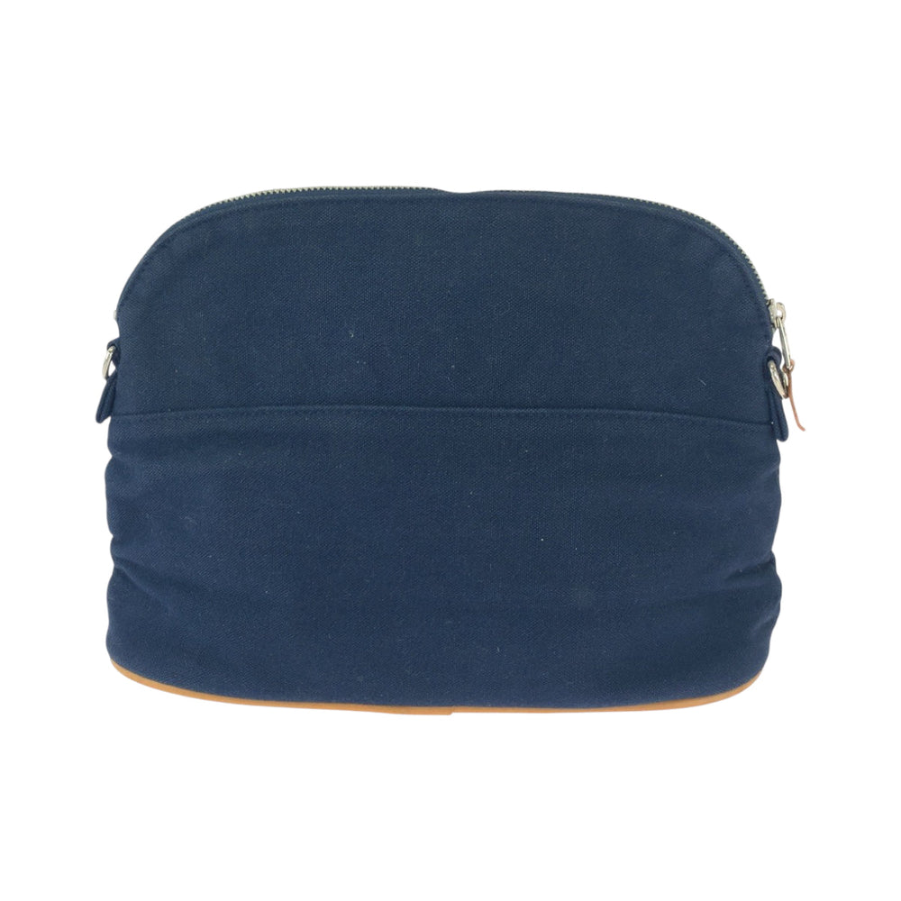 HERMES Pouch canvas Navy Bored