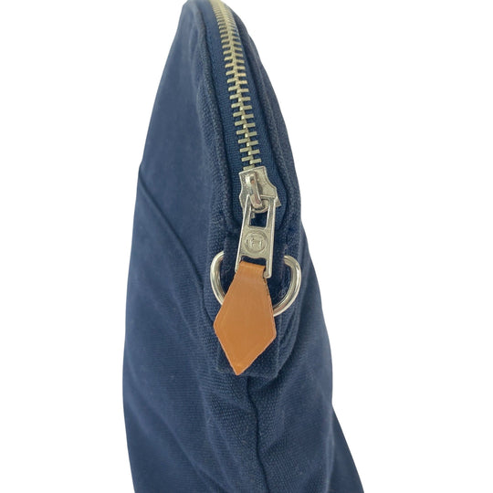 HERMES Pouch canvas Navy Bored