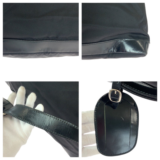 GUCCI Shoulder Bag 012 0153 Nylon, enamel Black SilverMetal Shoulder Bag Boston Duffel bag Women(Unisex) Used Authentic