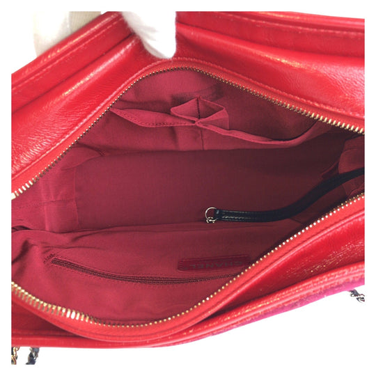 CHANEL Shoulder Bag wool Red Gabriel de Chanel