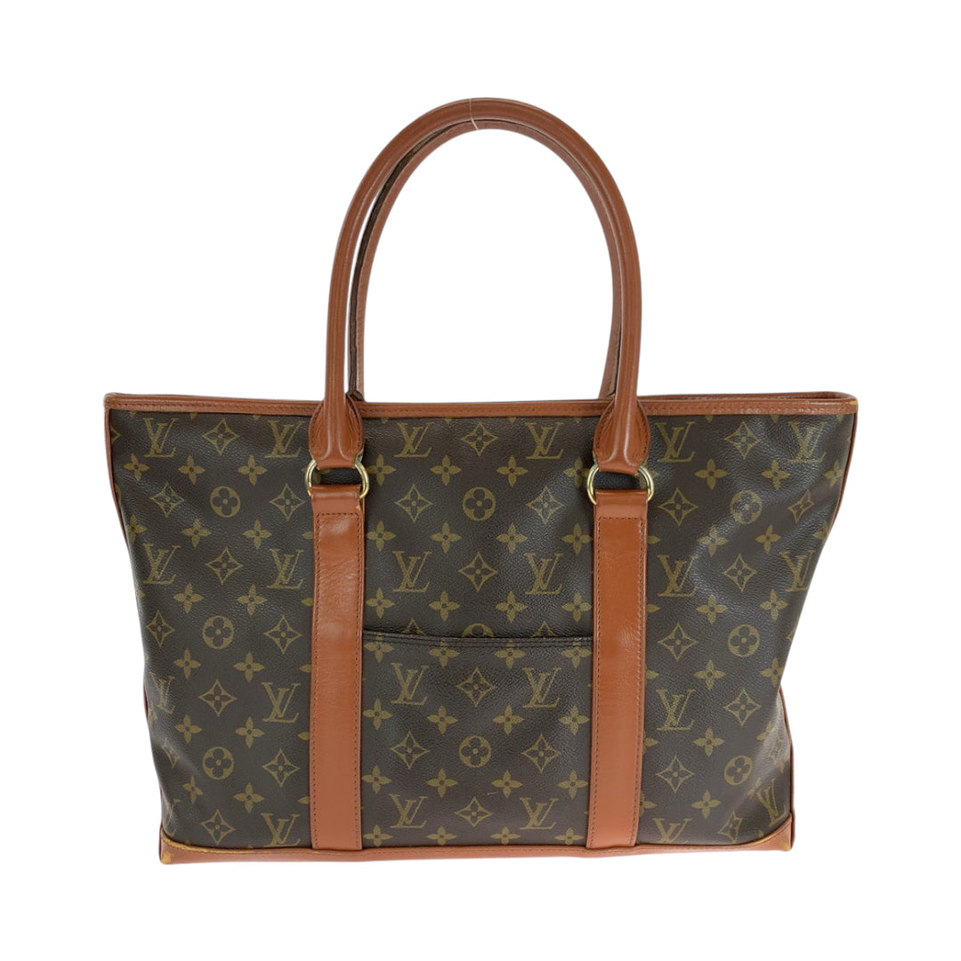 LOUIS VUITTON Tote Bag M42425 PVC Brown Gold Metal Tote Bag Shoulder Bag Monogram Weekend PM Women(Unisex) Used Authentic