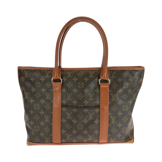 LOUIS VUITTON Tote Bag M42425 PVC Brown Gold Metal Tote Bag Shoulder Bag Monogram Weekend PM Women(Unisex) Used Authentic