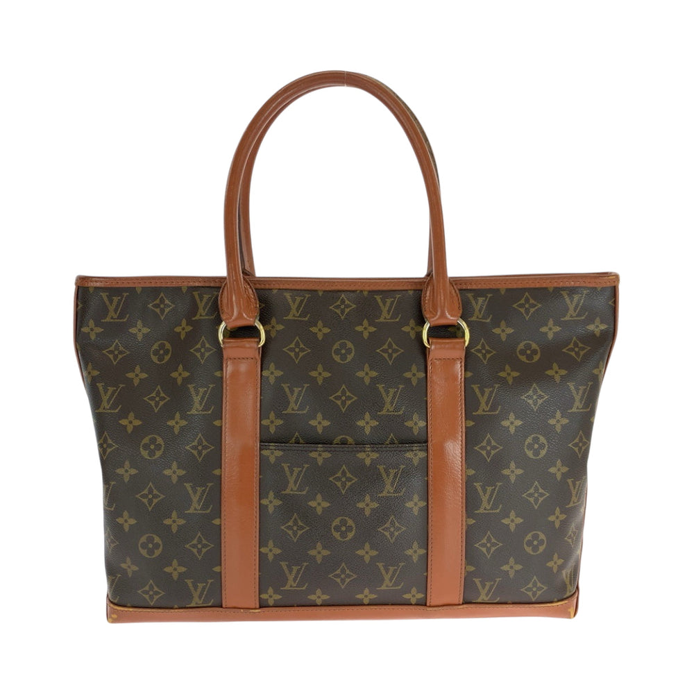 LOUIS VUITTON Tote Bag M42425 PVC Brown Gold Metal Tote Bag Shoulder Bag Monogram Weekend PM Women(Unisex) Used Authentic