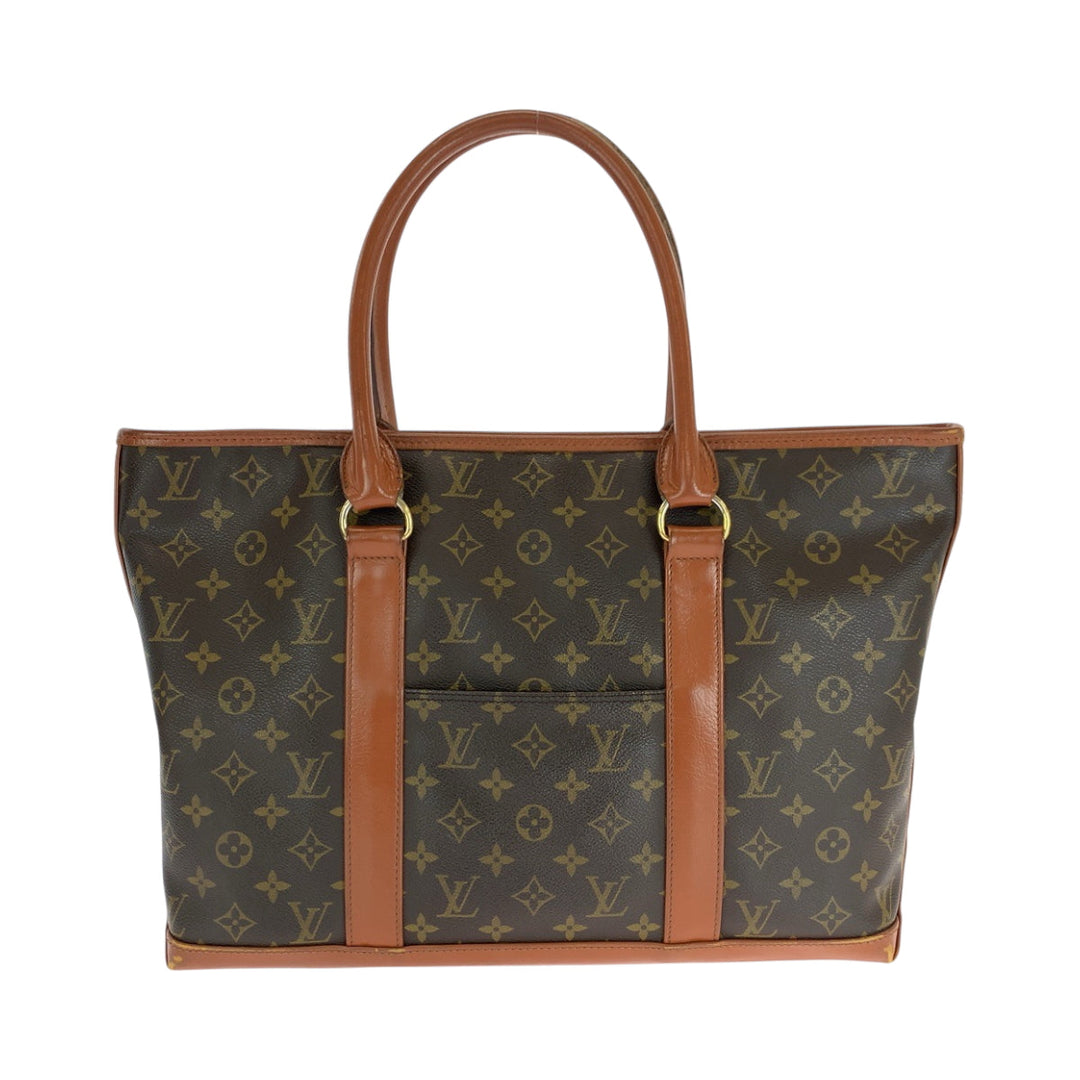 LOUIS VUITTON Tote Bag M42425 PVC Brown Gold Metal Tote Bag Shoulder Bag Monogram Weekend PM Women(Unisex) Used Authentic