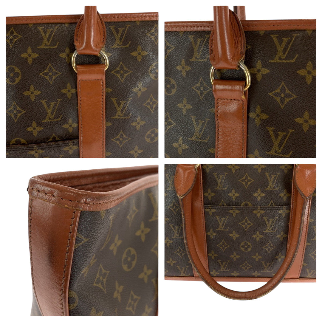 LOUIS VUITTON Tote Bag M42425 PVC Brown Gold Metal Tote Bag Shoulder Bag Monogram Weekend PM Women(Unisex) Used Authentic