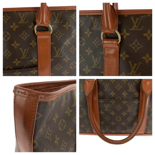 LOUIS VUITTON Tote Bag M42425 PVC Brown Gold Metal Tote Bag Shoulder Bag Monogram Weekend PM Women(Unisex) Used Authentic