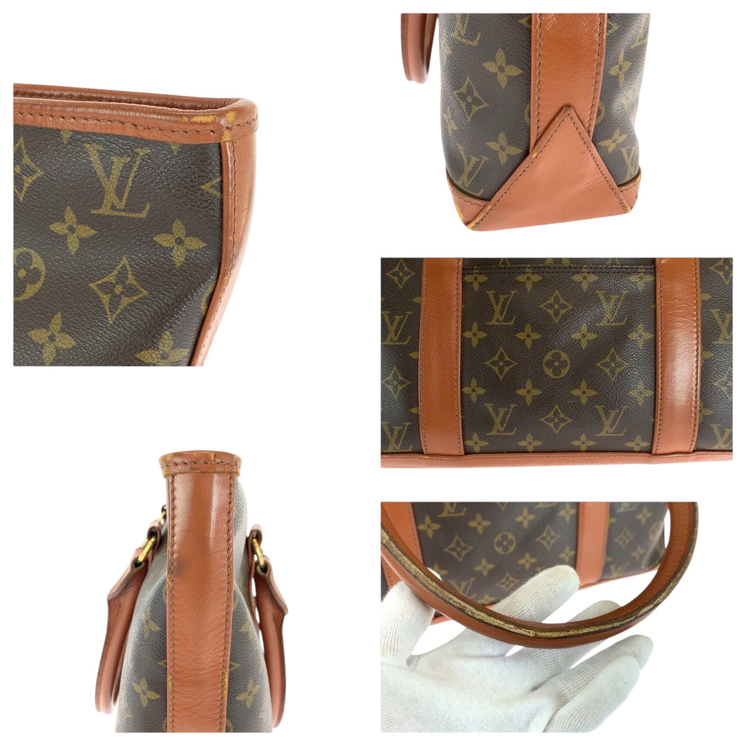 LOUIS VUITTON Tote Bag M42425 PVC Brown Gold Metal Tote Bag Shoulder Bag Monogram Weekend PM Women(Unisex) Used Authentic