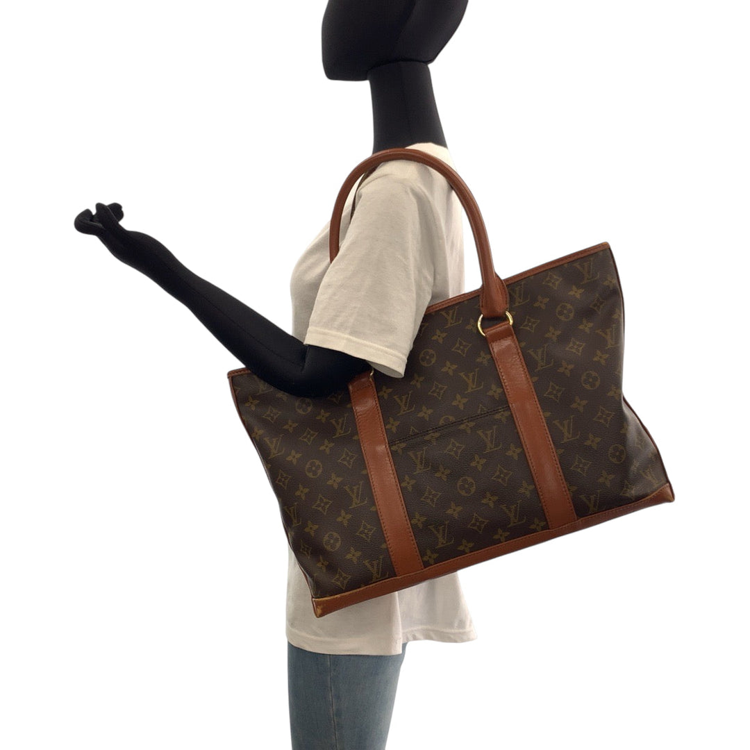 LOUIS VUITTON Tote Bag M42425 PVC Brown Gold Metal Tote Bag Shoulder Bag Monogram Weekend PM Women(Unisex) Used Authentic