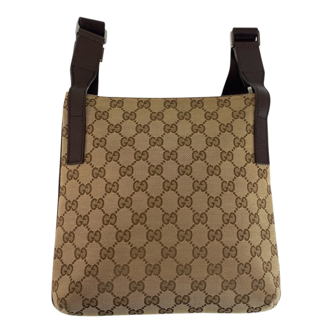 GUCCI Shoulder Bag 122793 GG canvas, leather Beige brown Shoulder Bag pochette Women(Unisex) Used Authentic