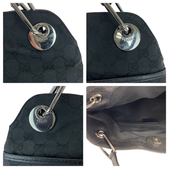 GUCCI Shoulder Bag 121023 GG canvas black