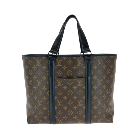 LOUIS VUITTON Tote Bag M45734 PVC Brown Black Black Metal Tote Bag Business bag Monogram Macasa Weekend PM mens(Unisex) Used Authentic