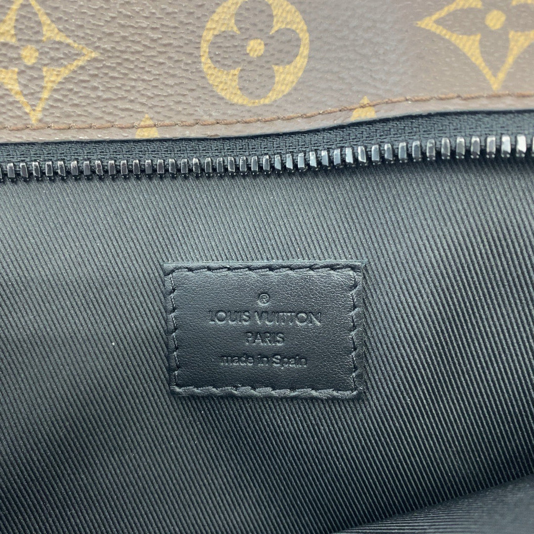 LOUIS VUITTON Tote Bag M45734 PVC Brown Black Black Metal Tote Bag Business bag Monogram Macasa Weekend PM mens(Unisex) Used Authentic