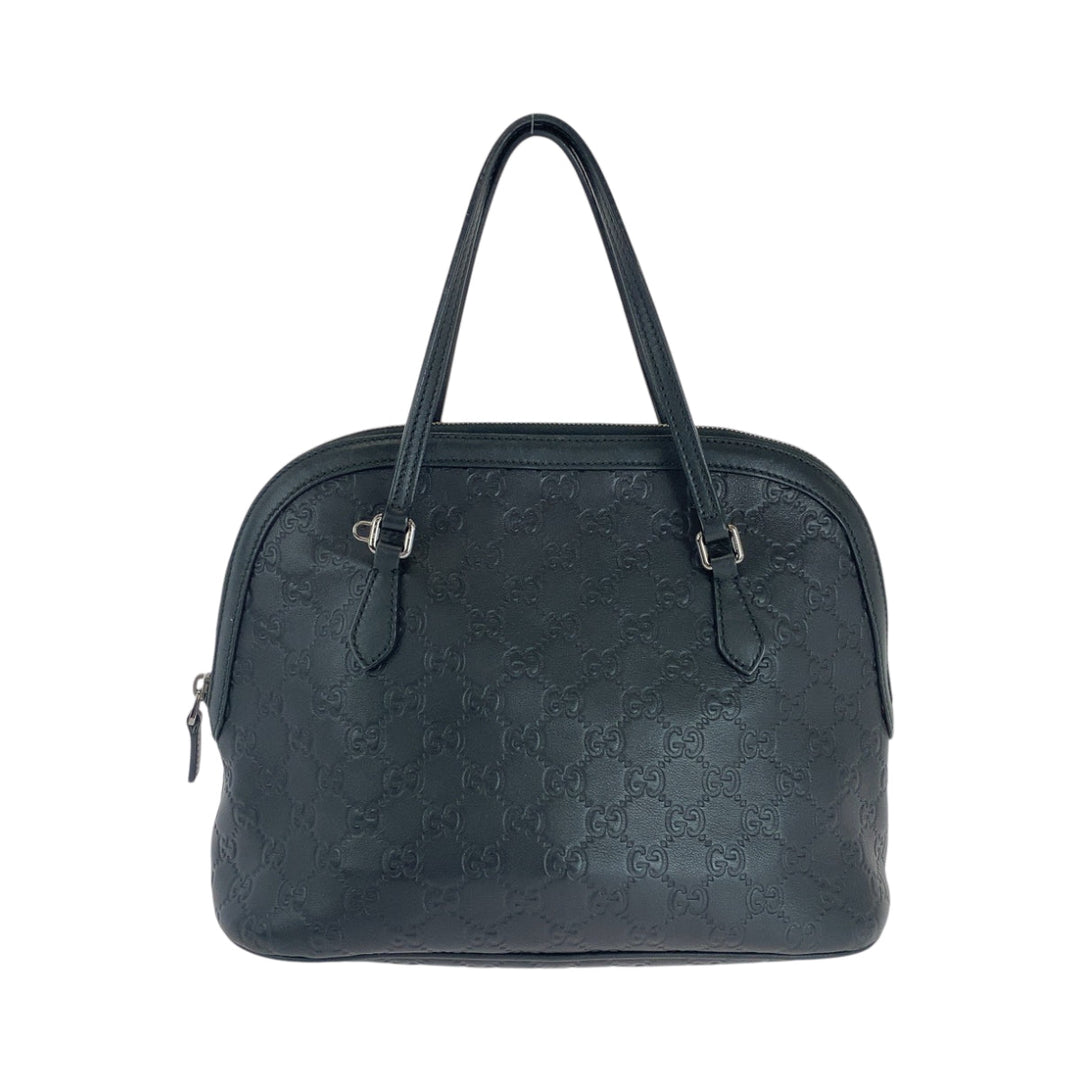 GUCCI Shoulder Bag 420023 leather black Guccisima