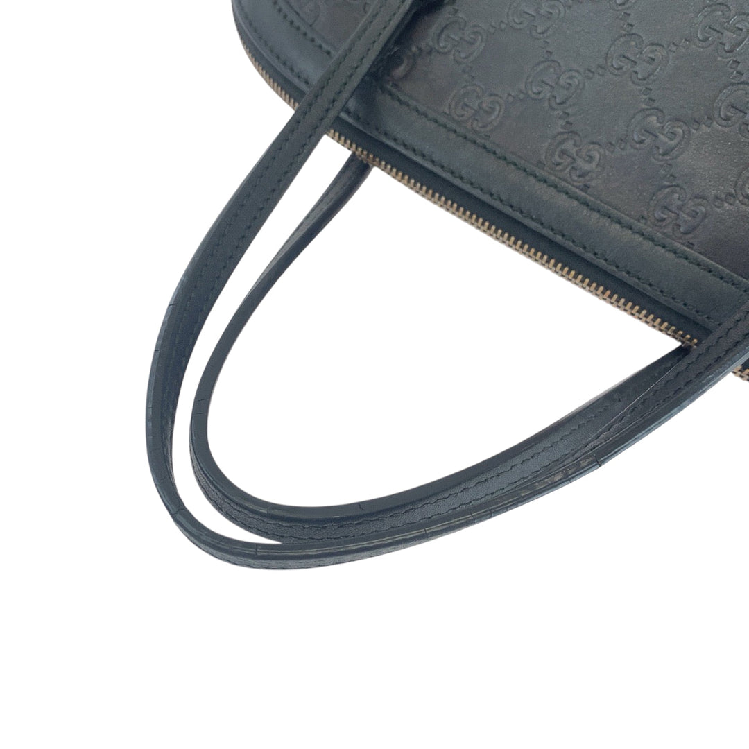 GUCCI Shoulder Bag 420023 leather black Guccisima